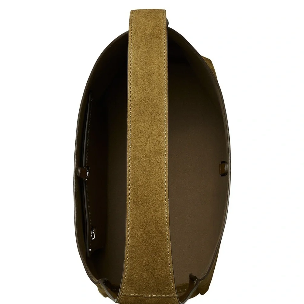 Tory Burch Olive Green Suede Romy Suede Hobo Bag